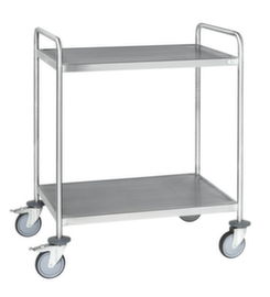 Kongamek Chariot à plateaux en acier inoxydable
